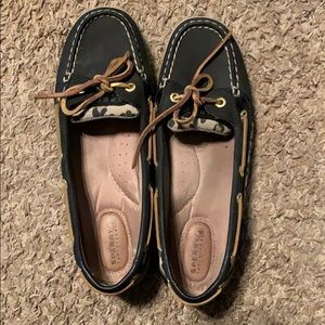 Sperry Cheetah print loafers